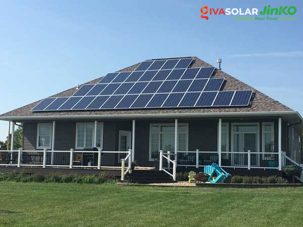 Lắp điện mặt trời với giá đỡ mặt đất và trên mái nhà 3